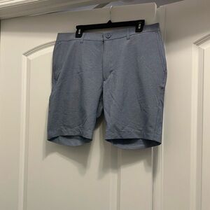 Roundtree & Yorke Blue Gray Flat Front Shorts Size 38